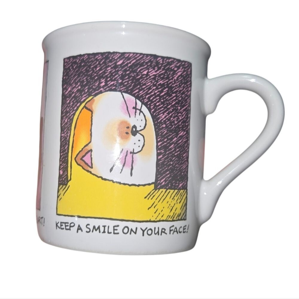 Vintage Hallmark Mug Mates White Ceramic Mug With Cats